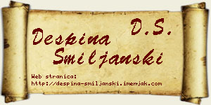 Despina Smiljanski vizit kartica